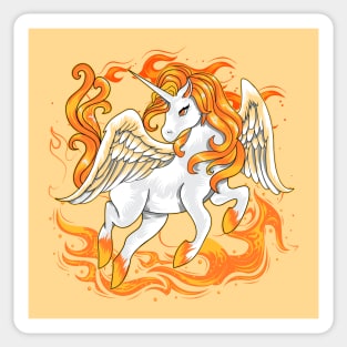 Fiery Unicorn Pegasus Pony Sticker